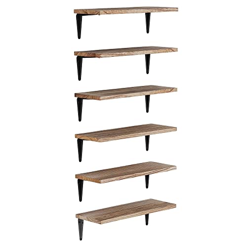 Wallniture Arras Floating Shelves for Wall, 17"x6" Wall Bookshelves &