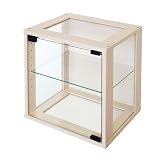 コレクションケース CCB 地球家具 キューブボックス 収納 cubebox 家具 カラーボックス 積み重ね 組み合わせ (メープル, ガラス扉（側面・天板・地板ガラス）タイプ)