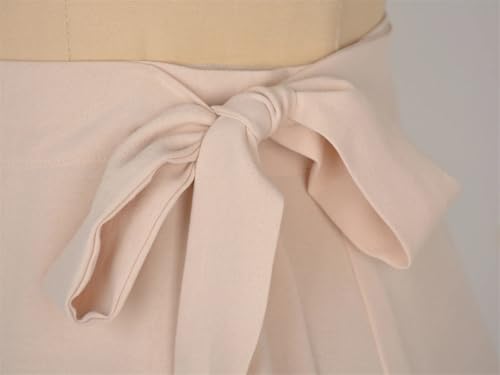 Womens Long Skirts Lace Up Ruffles Solid Color High Waist Bodycon Casual Chiffon Skirt4