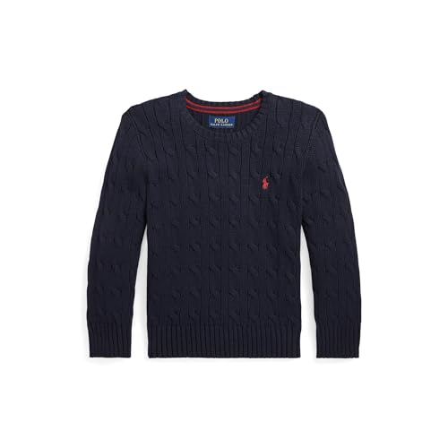 POLO RALPH LAUREN Boy's Cable-Knit Cotton Sweater (Toddler/Little Kid) Rl Navy/C3807 7 Years