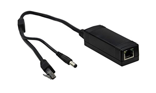 PS100 PoE Splitter: to Power Non-PoE Device, e.g., IP Video Cameras, Splits Incoming PoE Signal into 12V DC Power and RJ45 10/100Mbps Ethernet Digital Signal, 15.4W Power Based on IEEE 802.3af
