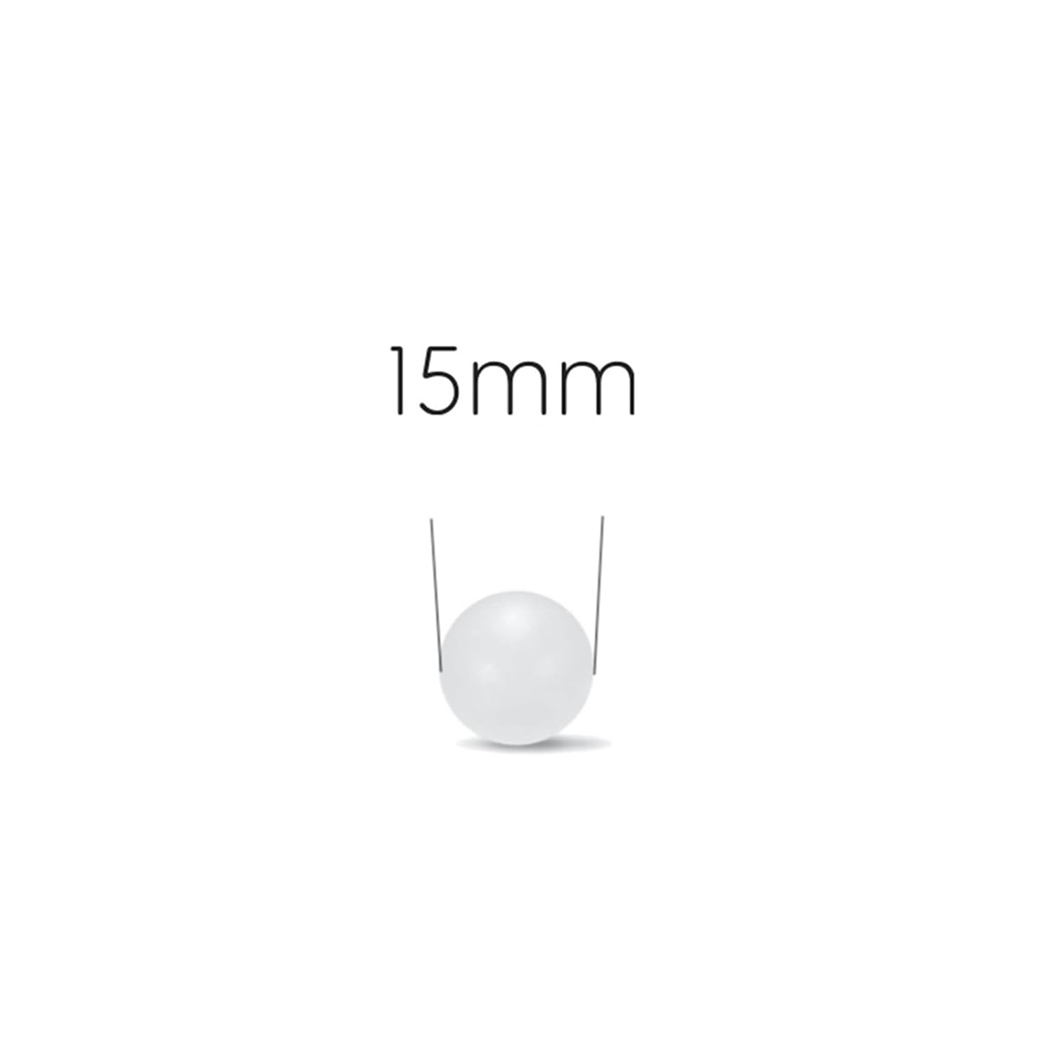 15mm Polypropylene PP Sphere Solid Plastic Balls for Ball Valves and Bearings(50pcs)