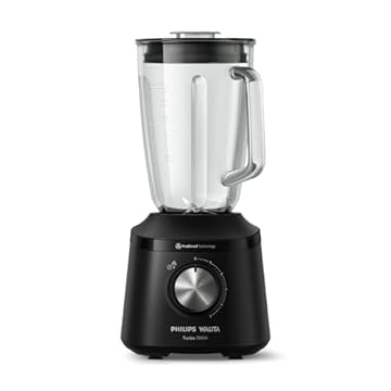 Philips Walita, Liquidificador Série 3000 Turbo, 110V, Preto, Jarra de Vidro 700W - HR2272/91