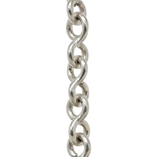 Image of RCH Hardware CH-20-PN-3 Decorative Polished Nickel Solid Brass Chain for Hanging, Lighting - Light Unwelded Wire (3 ft /1 Yard)