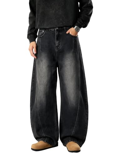 PLEPAN Barrel Baggy Denim Jeans