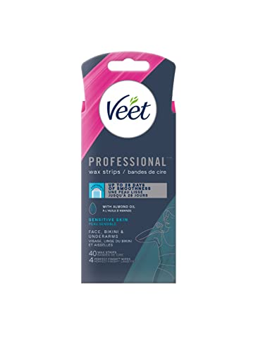 VEET® Professional™ Wax Strips Sensitive Skin - Face, Bikini & Un...