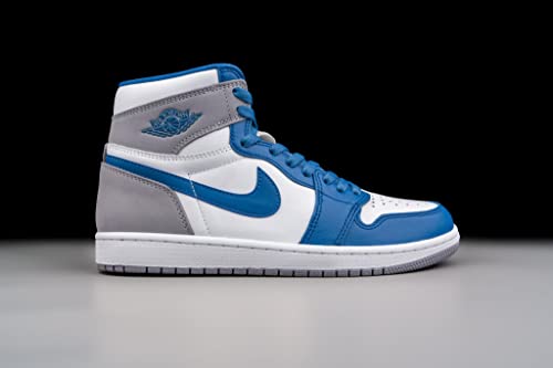 Image of Jordan Men's 1 Retro High OG True Blue /White-Cement Grey (DZ5485 410) - 13