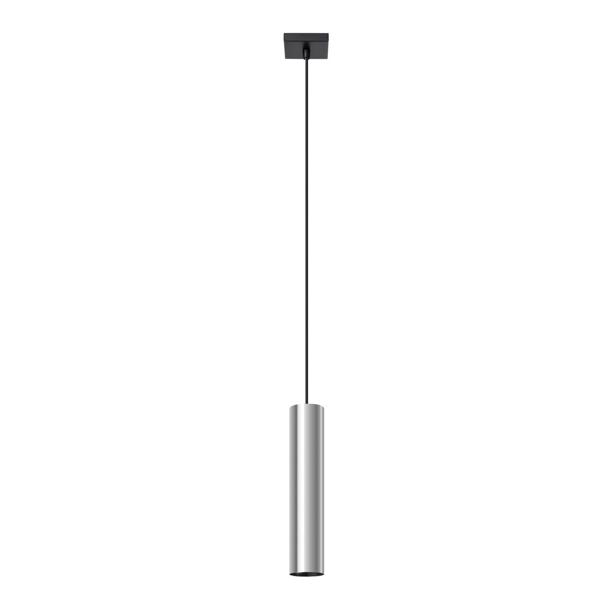 SOLLUX lighting Lagos Pendant Light Ceiling Light Steel 1 Bulb LED Lamp Light Bulb Chrome โ image 1