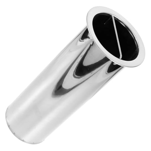 HANABASS Porta palillos para barbacoa cesta de la parrilla palos tubo de almacenamiento de pinchos barbacoas cámping Cubo para pinchos a la parrilla cubo de brocheta Acero inoxidable Silver
