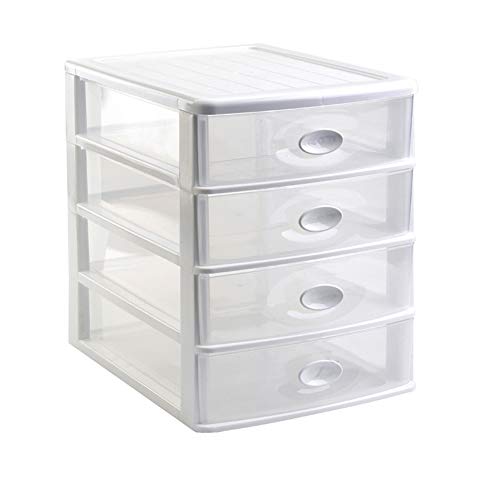 PLASTIC FORTE, Cajonera sobremesa, Blanco, 4 Cajones