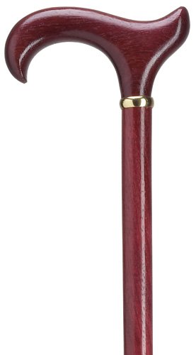 Bastón para caminar - Bastón de mango de amaranto genuino para hombre con anillo de latón, 36" de largo. El eje es de 7/8" en la parte superior que