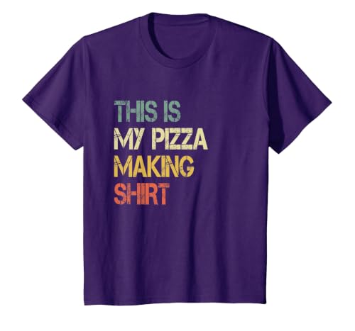 Funny Love Pizza Making Party Chef Pizzaologist Pizza Maker T-Shirt, Youth, Purple, Medium