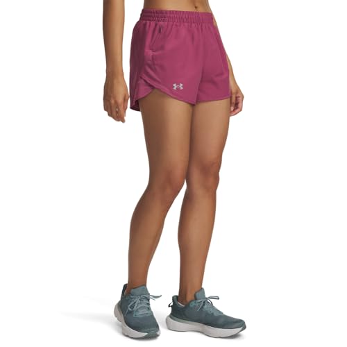 Under Armour Damen Fly by 3In Short Laufbekleidung Laufshorts Fuchsia Dusk/Fuchsia Dusk - Rosa M