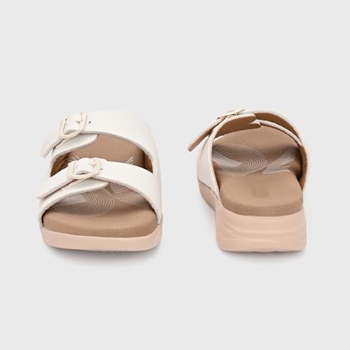 Image of Centrino Women's Sandals |Stylish Slip-On Sandals for Ladies| Elegant & Trendy Design|Double Buckle Adjustable Straps Slide Footwear|Light Weight and Comfortable|Flip Flops for Ladies (9323)