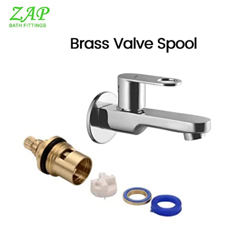 Image of Zap GEO Homeware Brass Long Body Taps with Foam Flow for Kitchen Sink and Bathroom with Wall Flange /Wall Mounted Bib Cock /Taps for Washing Area