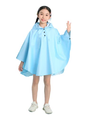 Image of Freesmily Kids Cute Raincoat Waterproof Rain Poncho Jacket Coat for Girls Boys