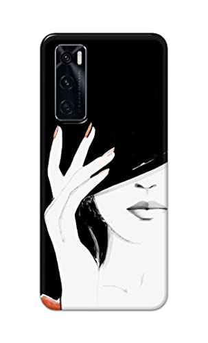Image of PRINTFIDAA Photo of Beautiful Girl Hard Back Cover for Vivo V20 SE Back Cover -(P6) KAT1005