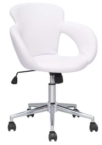 Bürostuhl in Weiß von SixBros. Modell M-65335-1/725