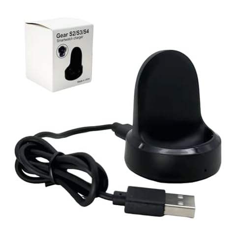 Galaxy Watch Charging Dock, 4.5 cm Diameter, 60 cm USB Cable Cover