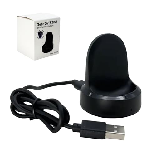 Image of Galaxy Watch Charging Dock, 4.5 cm Diameter, 60 cm USB Cable, Compatible with 46mm /42mm /Gear S2 /S3 /S4, Black