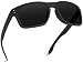 Active Sports Shades Fashion Sunglasses with Colorful Mirrored Lens (Black, Black Lens)