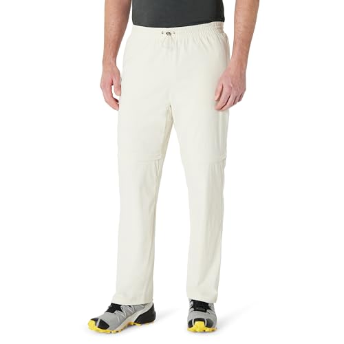 Amazon Essentials Mens Water-Repellent Convertible Zip-off Hiking Trousers Light Beige L