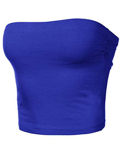 Women's Shapewear Tube Tops Strapless Ruched Built-in Shelf Bra Casual