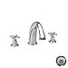 Newport Brass 3-896/20 Alveston Double Handle Roman Tub Faucet with Metal Cross Handles, Stainless Steel