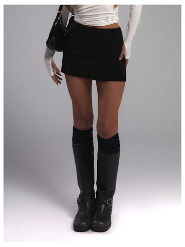 Women's Mini Skirts Elastic High Waisted Bodycon Short Skirt Casual Pencil Skirt for Womens3