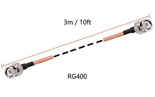 Vecys BNC Male to BNC Male Cable 50ohm RG400 RF Coaxial Pigtail Jumper Cable 10ft/3m for RF Antennas Ham Radio Handheld - Image 2