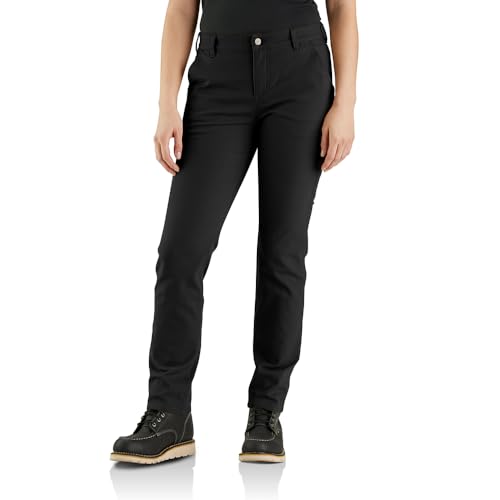 Carhartt Women's The Essential Canvas Pant, Black, 8