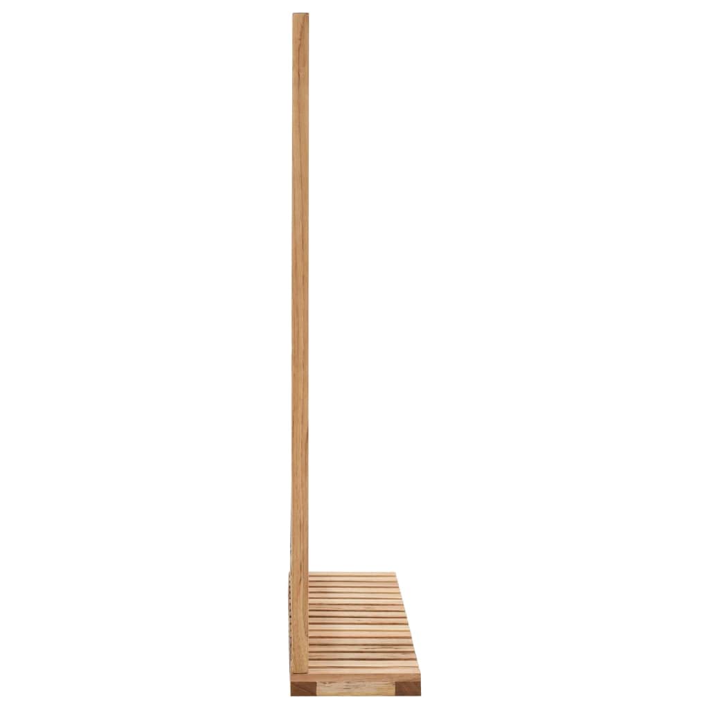 Mueble de Baño de Madera de Nogal con Espejo y Estante de Rejilla - Armario para Lavabo con Puertas de Celosía, Amplio Almacenamiento para Toallas y Productos de Higiene,