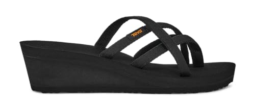 Teva Women's W Mush Mandalyn Wedge Ola 2 Flip-Flop, Black, 8 M US