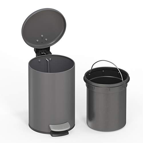 stardis 3 Litre Pedal Bin, Stainless Steel, Pastel Green, Matt with Soft-Close Mechanism, Folding Lid, Quiet Closing - Image 4