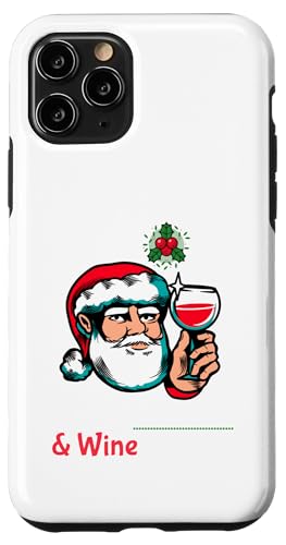 A Litttle Mistletoe & Wine is Fine �t�@�j�[�T���^�N���[�X �X�}�z�P�[�X iPhone 11 Pro �p