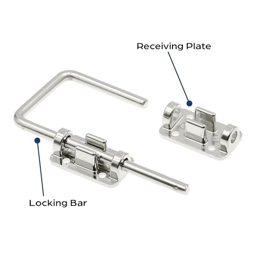 Image of Prime-Line U 9847 Patio Sliding Door Loop Lock - Increase Home Security, Install Additional Child-Safe Security, 2-1 /8 In. Hardened Steel Bar with Diecast Base, Chrome Plated (Single Pack)