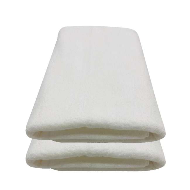 BYFT Iris (White) Luxury Bath Towel (70 x 140 Cm-Set of 2) 100% Combed Cotton, Highly Absorbent and Quick dry, Classic Hotel and Spa Quality Bath Linen-650 Gsm