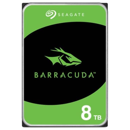 Seagate Barracuda 8 TB interne Festplatte HDD, 3.5 Zoll, 5400 U/Min, 256 MB Cache, SATA 6 Gb/s, silber, FFP, Modellnr.: ST8000DMZ04