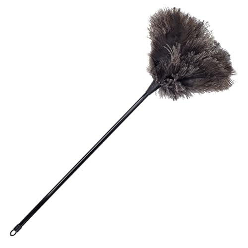Image of Ostrich Feather Duster, 20 Inch Fluffy Mini Duster Brush Washable with Long Plastic Handheld, Handheld Feather Dusters for Cleaning Supplies Window Blind Duster Home Car Keyboard Office