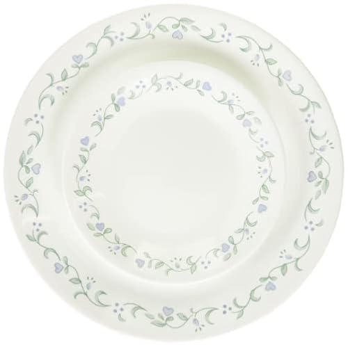 Corelle Vitrelle 18-Piece Service For 6 Dinnerware Set, Triple Layer Glass And Chip Resistant, Lightweight Round Plates And Bowls Set, Country Cottage #TOP2