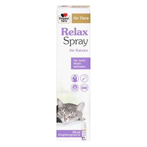 Doppelherz Relax Spray für Katzen - Umgebungsspray für mehr Wohlbefinden - geruchsneutral - 90 ml