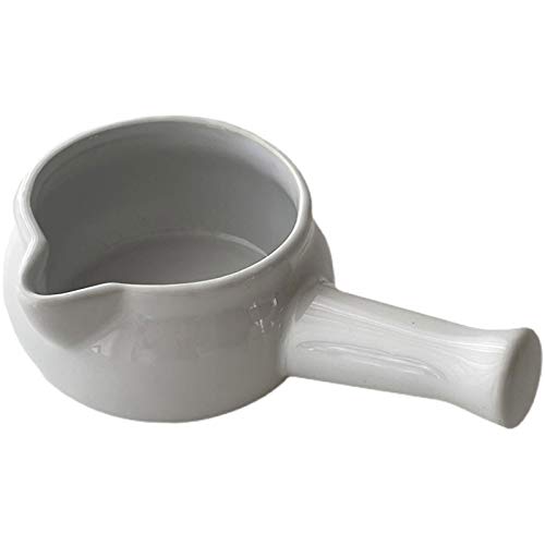 EOTRERANQ Jarra Salsera Forma Simple Mango Taza De Leche Olla De Condimento Hogar Café Leche Olla Cerámica Desayuno Mermelada Taza Avena Yogur Olla 170 Ml Jarra De Crema De Cerámica Bote De Salsa Jarr