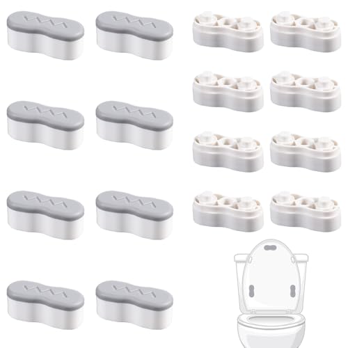 Grevosea 8Pcs Toilet Seat Riser Pads, Toilet Seat Spacers for Bidet with 2 Heights Adjustment Self...