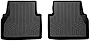 SMARTLINER All Weather Custom Fit Black 2nd Row Floor Mat Liner Set Compatible with 2019-2022 Audi A6/S6/A7/S7