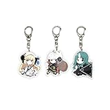 EBTY DREAMS Inc. - Set of 3 Arknights Acrylic Keychain Lappland, Hoshiguma, Shaw v1