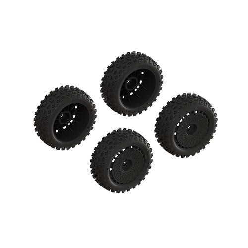 ARRMA dBoots '2-HO' Tire Set Glued (Black) (2 Pairs), ARA550114
