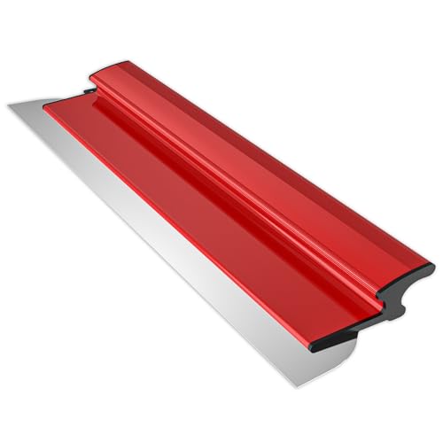 Ceeintee 24 Inch Drywall Skimming Blade Replaceable 0.38mm Stainless Steel Blade Drywall Trowel for Gyprock Drywall and Wall-Boardrd Ergonomically Designed Grip