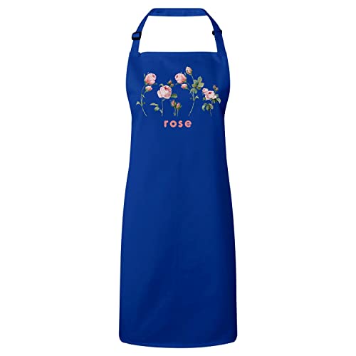 Tablier cuisine amour bleu rose fleurs pour cuisiner avec passion