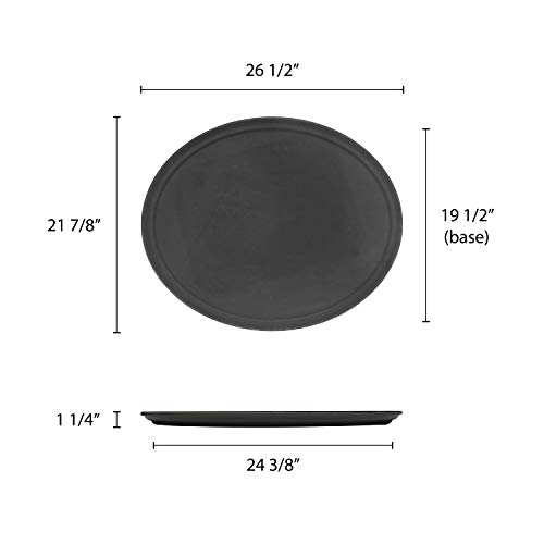 Bandeja ovalada de camarero Excellanté PLST2700BL negra grande 3