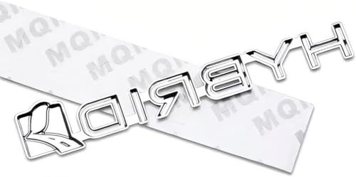 Image of 1x Metal Hybrid Car Side Trunk Door Rear Tailgate Emblem Badge Decals Sticker Suitable for Universal Truck SUV 4WD (Black)